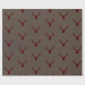 褐色の素朴な無地のグラデーション鹿エルク ラッピングペーパー (フラット)