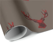 褐色の素朴な無地のグラデーション鹿エルク ラッピングペーパー (ロールコーナー)