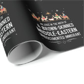 褐色の肌の白い誕生の中で喜ぶ ラッピングペーパー (ロールコーナー)