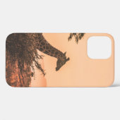 褐色の草原に生える黒と白のキリン Case-Mate iPhoneケース (裏面 (横))