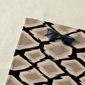 褐色の革の動物のヘビの皮 ビーチタオル (インサイチュ)