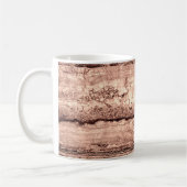 褐色ベピモダンア焦げオレンジ色の花崗岩 コーヒーマグカップ (左)