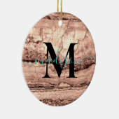 褐色ベピモダンア焦げオレンジ色の花崗岩 セラミックオーナメント (右)