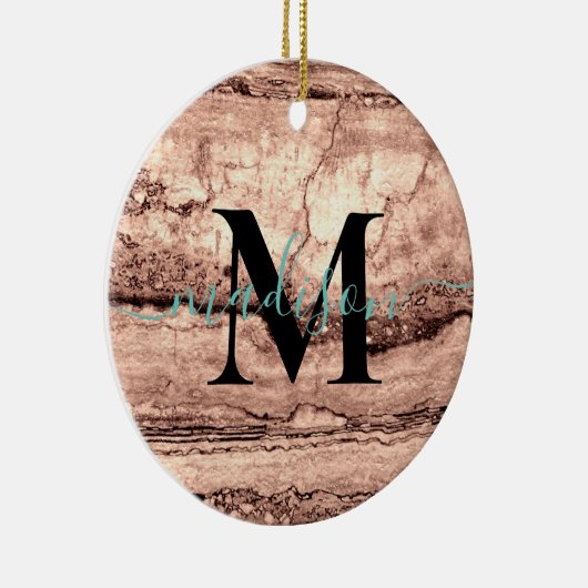 褐色ベピモダンア焦げオレンジ色の花崗岩 セラミックオーナメント (右)