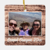 褐色ベピモダンア焦げオレンジ色の花崗岩 セラミックオーナメント (正面)