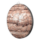 褐色ベピモダンア焦げオレンジ色の花崗岩 ダーツボード (正面右)