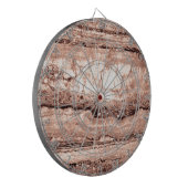 褐色ベピモダンア焦げオレンジ色の花崗岩 ダーツボード (正面左)