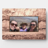 褐色ベピモダンア焦げオレンジ色の花崗岩 フォトプラーク (正面)