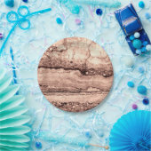 褐色ベピモダンア焦げオレンジ色の花崗岩 ペーパープレート (パーティー)