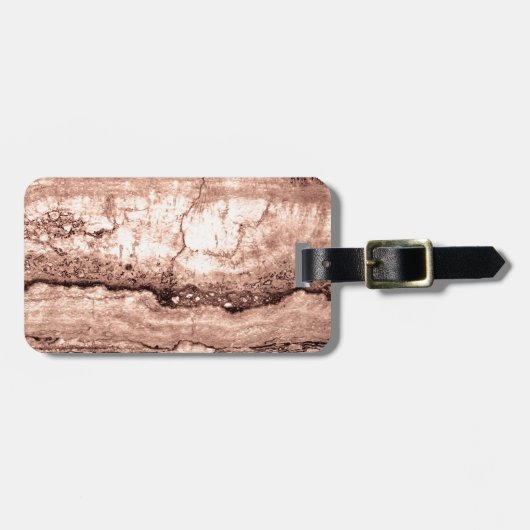 褐色ベピモダンア焦げオレンジ色の花崗岩 ラゲッジタグ (正面横)