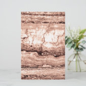 褐色ベピモダンア焦げオレンジ色の花崗岩 便箋 (スタンド正面)