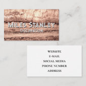 褐色ベピモダンア焦げオレンジ色の花崗岩 名刺 (正面/裏面)