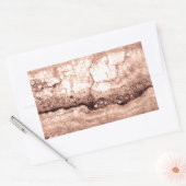 褐色ベピモダンア焦げオレンジ色の花崗岩 長方形シール (封筒)