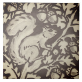 褐色リスタンフローラの葉の森の風景 タイル