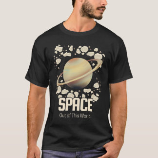 褐色土星惑星 Tシャツ