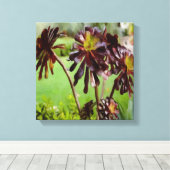 褐色多肉質の キャンバスプリント (インサイチュ (ウッドフロア))