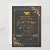 褐色大学の卒業 招待状 (正面)