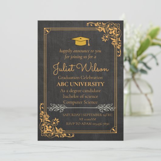 褐色大学の卒業 招待状 (スタンド正面)