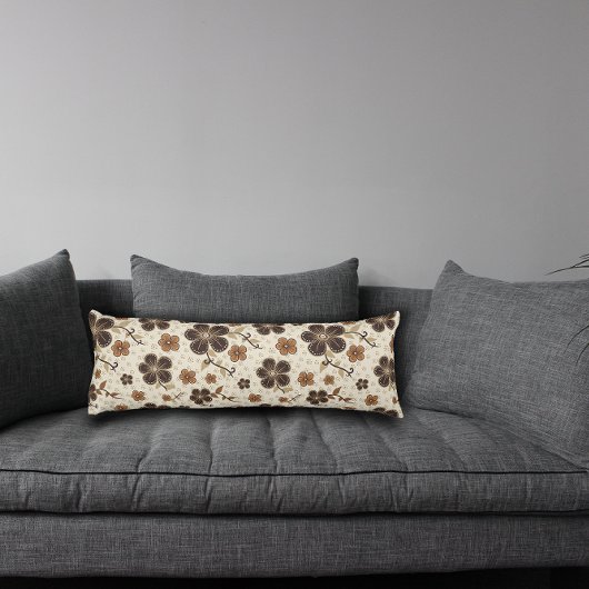 褐色天然花 ボディピロー