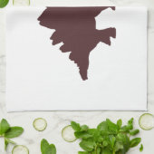 褐色恐竜 キッチンタオル (折り畳み)