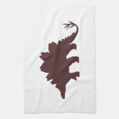 褐色恐竜 キッチンタオル (縦)