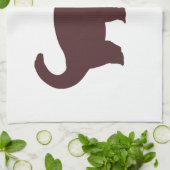 褐色恐竜 キッチンタオル (折り畳み)