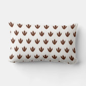 褐色恐竜Tレックスティラノサウルスイラストレーション ランバークッション (裏面)