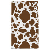 褐色牛斑フェイク牛模様 スモールペーパーバッグ (裏面)