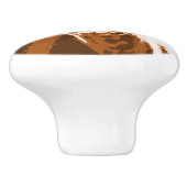 褐色牛農動物 セラミックノブ (側面)