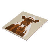 褐色牛農動物 タイル (側面)