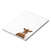 褐色牛農動物 ノートパッド (回転)