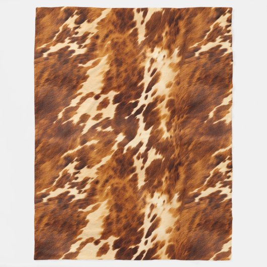 褐色牛革 フリースブランケット (正面)