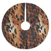 褐色牛革 ブラッシュドポリエステルツリースカート (正面)