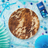 褐色牛革 ペーパープレート (パーティー)