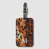 褐色牛駆虫単像 ラゲッジタグ (正面縦)