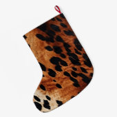 褐色牛駆虫単像 ラージクリスマスストッキング (裏面 (吊り時))