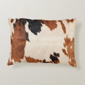 褐色白牛革 アクセントクッション (裏面)