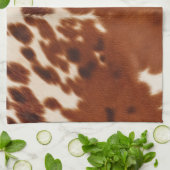 褐色白牛革 キッチンタオル (折り畳み)