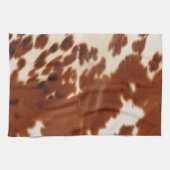 褐色白牛革 キッチンタオル (横)