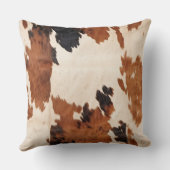 褐色白牛革 クッション (裏面)