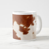 褐色白牛革 ジャンボコーヒーマグカップ (正面右)