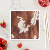 褐色白牛革 スタンダードランチョンナプキン (インサイチュ)