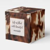 褐色白牛革 フェイバーボックス (正面サイド)