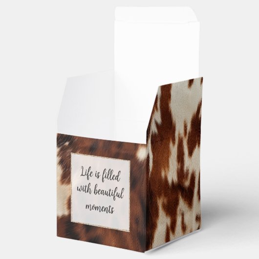 褐色白牛革 フェイバーボックス (オープン)