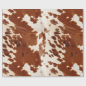 褐色白牛革 ラッピングペーパー (フラット)