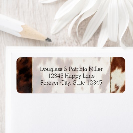 褐色白牛革 ラベル (インサイチュ)