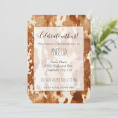 褐色白牛革 招待状 (スタンド正面)