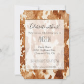 褐色白牛革 招待状 (正面)