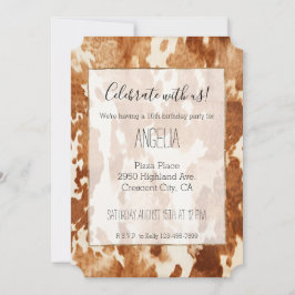 褐色白牛革 招待状