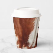 褐色白牛革 紙コップ (左)